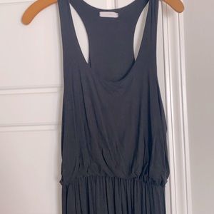 LUSH long black maxi with t-strap top and empire waist